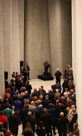 Govett Brewster Todd Energy Foyer Speaker Photo Glenn Jeffrey