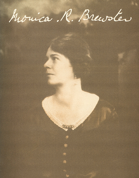 Cover image of publication featuring a photo of a young Monica Brewster (nee Govett) looking to her right. It is sepia coloured, with her signature in white across the top of the image. Cover image of publication featuring a photo of a young Monica Brewster (nee Govett) looking to her right. It is sepia coloured, with her signature in white across the top of the image.