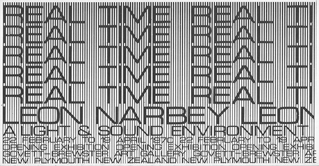 Catalogue cover featuring stylised text outlining exhibition details. Catalogue cover featuring stylised text outlining exhibition details.