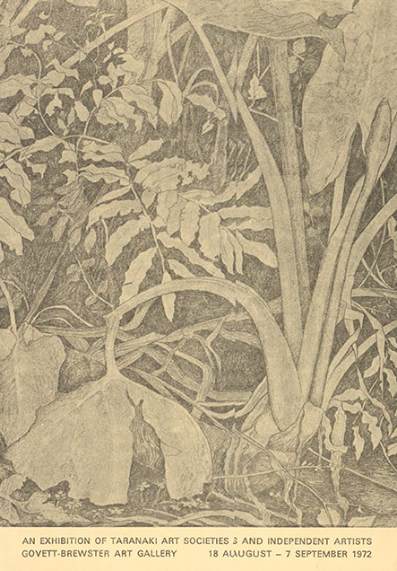 Exhibition catalogue cover with pencil drawing of lushly populated plant scene, evoking a still life scene of a vegetable garden. Exhibition catalogue cover with pencil drawing of lushly populated plant scene, evoking a still life scene of a vegetable garden.